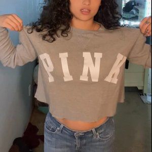 🦋 grey PINK long sleeve 🦋